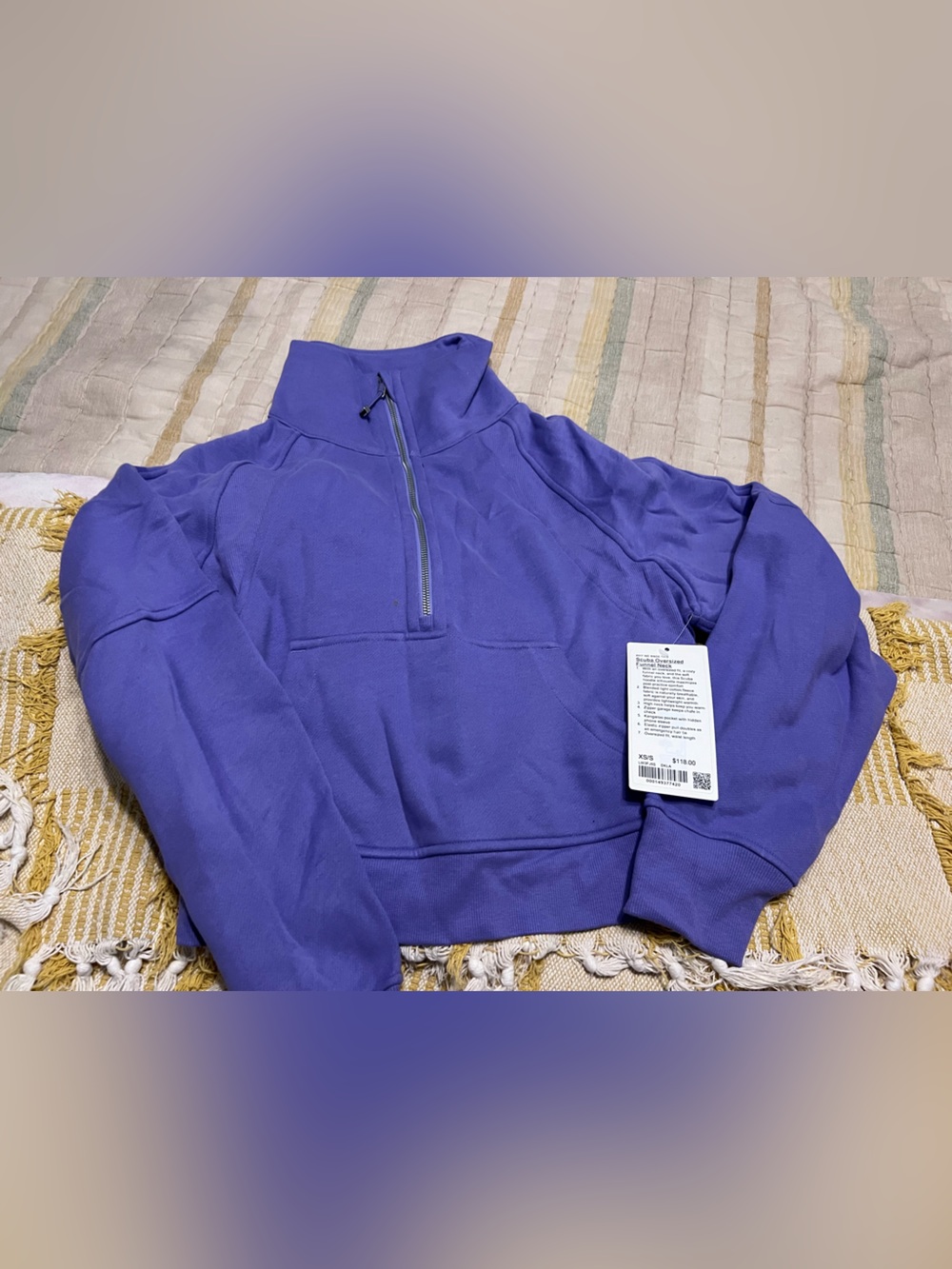 Women's Dark Lavender Quarter-Zip Pullover Scuba